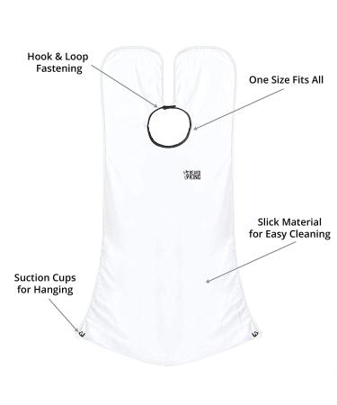 Beard King Beard Bib Apron for Men - Original Cape As Seen on Shark Tank - Hair Catcher for Shaving & Trimming - Grooming Gifts for Dad or Husband - White - Buy Online on SooperMarket.com