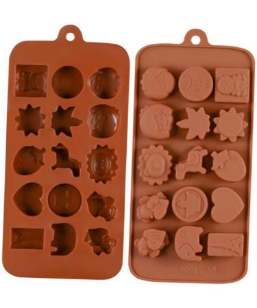3pcs 15 Fudge Molds Non-Stick Mold Cartoon Animal Mold Silicone Mold Fondant Molds Bakeware Silicone Candy Mold Silicone Baking Molds Candy Molds Biscuits Cake Chocolate Candies mediumx3pcs Coffeex3pcs - Buy Online on SooperMarket.com