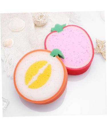 TOSSPER 4 Pack Cute Fruit Shaped Shower Sponges - Perfect Bath Brush for Kids & Children | Fun Bathing Tools & Scrubbers - Buy Online on SooperMarket.com
