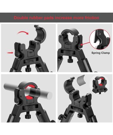 JINSE Universal Barrel Bipod 9-11 inch | Clamp-on, Foldable & Lightweight | Barrel Size 0.4'' to 0.7 - Buy Online on SooperMarket.com