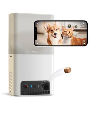 Petcube Bites 2 Lite Interactive WiFi Pet Monitoring Camera with Phone App and Treat Dispenser Sound and Motion Alerts Cat and Dog Monitor