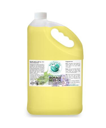Bella Terra Oils Premium Borage Seed Oil with High GLA 1 gallon Luxurious Skin Radiance Quick Absorption Nourishing 12.8 Fl Oz (Pack of 10)