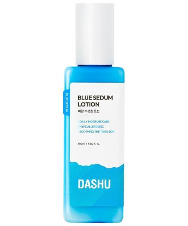 DASHU Boy Blue Sedum Lotion | Korean Day & Night Face Lotion Barrier Repair Moisturizer w/ 8 Hyaluronic Acids | Hydrating Lotion for Men 5.07 fl oz