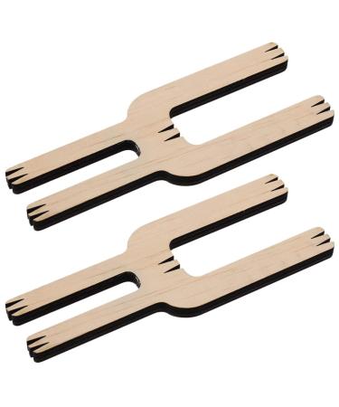 EXCEART 2Pcs Wooden Pompom Maker Fluff Ball Wood Fluff Ball Needle DIY Wool Knitting Craft Wool Tool Knitting Crafts Tool Sewing Accessories for Yarn Crochet Knitting Kids Adult