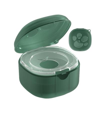 Ghirting pacifier container - pacifier clips box - universal portable stylish pacifier bag cover pacifier container storage for pacifier accessories green