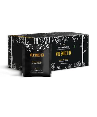 BEYONDARIE Tea Bags | 15 Long Leaf Pyramid Tea Bags | Smoked Tea Bags | Herbal Teabags | Natural Tea | Fresh Tea Leaves | Pyramid Tea Bags
