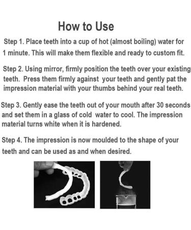 6-Piece Snap-In Veneers & Fake Teeth - Comfort Fit Flex Dentures for a Beautiful Smile - Buy Online on SooperMarket.com