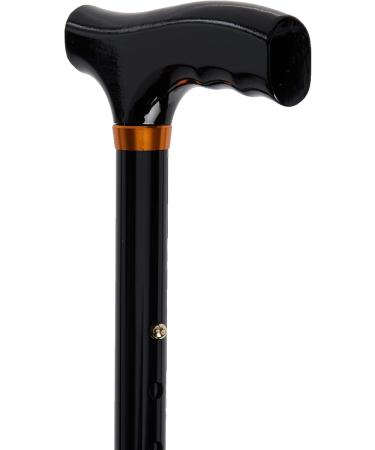 PCP Mobility & Homecare Adjustable Travel Folding Cane Fritz Handle black with Mahogany Handle 3/4-Inch Tip Size - Buy Online on SooperMarket.com