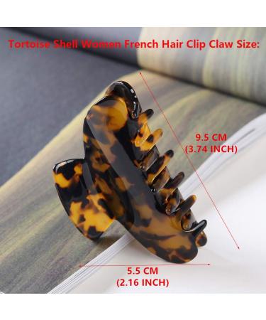Tortoise Shell Big Hair Claw Clips - Nonslip 3.8 Inch Strong Hold Jaw Clips for Women (2 Pack) - Buy Online on SooperMarket.com