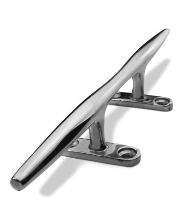 12 Polished Deck Cleat Heavy Duty 316 Marine Grade Stainless Steel