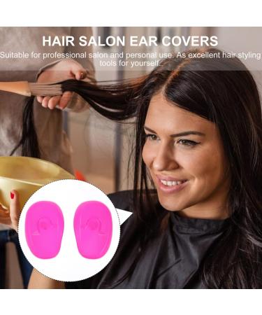 KALLORY Hair Dye Ear Cover Earmuffs - 8PCS Black Pink - Salon & Home Hairdressing Accessory - Buy Online on SooperMarket.com