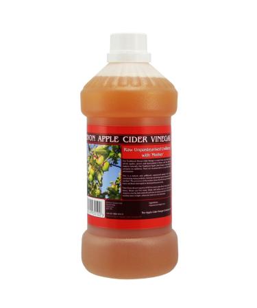 Apple Cider Vinegar Tonic with 'Mother' - 1000ml (33.8oz) Natural Raw Unfiltered Plastic Bottle