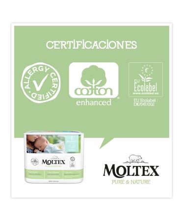 Moltex Pure & Nature Ecological Diapers Size 1 (2-5 kg) - 88 Biodegradable Diapers for Eco-Friendly Baby Care - Buy Online on SooperMarket.com