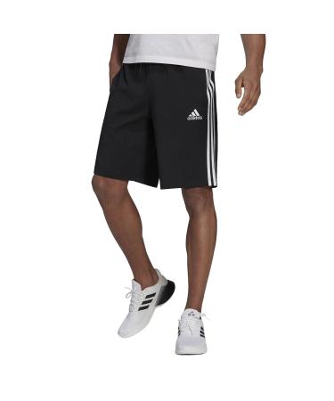 adidas Men's Essentials 3-Stripes Shorts Large Black/White