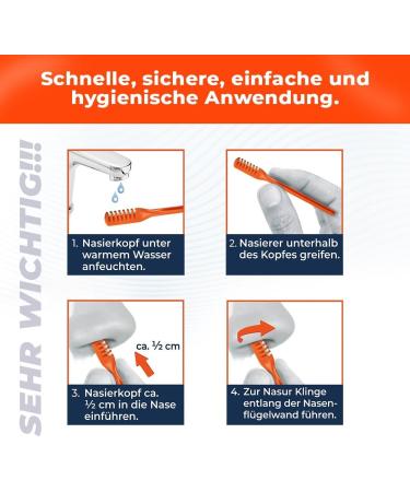 Silkslide Nasal Hair Trimmer - 12-Piece Set for Men & Women | Battery-Free Nose Hair Razor | Hygienically Made in Germany - Buy Online on SooperMarket.com