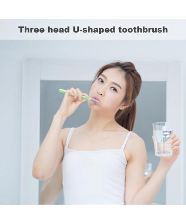 Buy 4PC Manual Toothbrush Set - 3 Page Bristle Path for Complete Dental Care - International Shipping - Buy Online on SooperMarket.com