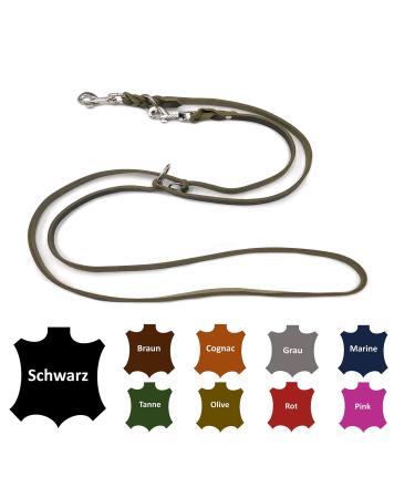 Dog liner Small dogs / large dogs 2m / 2.40m / 2.80m / 3.50m / 5m Double linen adjustable (2m x 8mm olive -green) 2m x 8mm olive green
