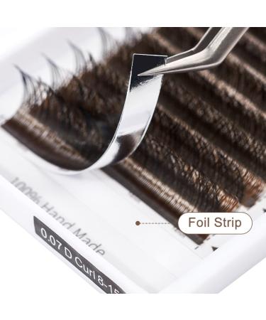 Dark Brown YY Eyelash Extension Lashes D Curl 0.07mm 8-15mm | Faux Mink Cluster Y Lashes Premade - Buy Online on SooperMarket.com