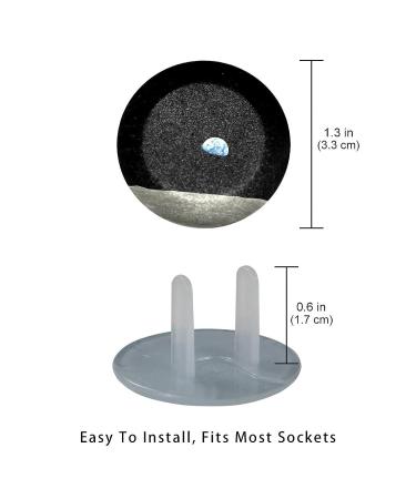 Yidax Outer Space Black Outlet Covers Baby Proofing - 24 Pack Childproof Socket Protectors for Home & Office - Easy Install 1.3x1.3 in - Buy Online on SooperMarket.com