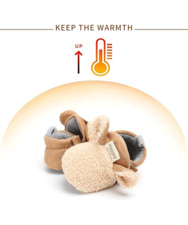TMEOG Baby Booties Slippers | Infant Boots for First Steps | Winter Sock Crib Shoes for Boys & Girls | 0-18 Months | Khaki Sheep Design - Buy Online on SooperMarket.com