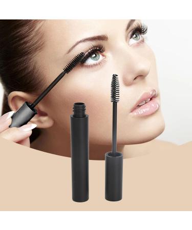 12Pcs 4ml Empty Make Up Tube Black Lip Gloss Tube Mascara Tube Portable Refillable Plastic Mascara Tube with Bristles for Daily Travel Camping
