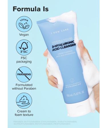 I DEW CARE Hydra Vibes Cleanser | Hyaluronic Acid Foam Vegan & Cruelty-Free Korean Skincare for Glass Skin - 150ml - Buy Online on SooperMarket.com
