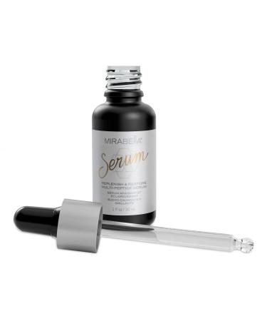 Mirabella Replenish and Restore Multi-Peptide Serum Retinol Serum for Face with Hydrating Hyaluronic Acid and Illuminating Vitamin C Helps Reduce Appearance of Fine Lines and Wrinkles Facial Serum 1 Fl Oz (Pack of 1)