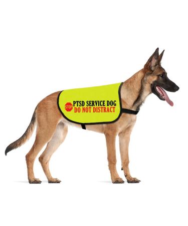 PTSD Service Dog Do Not Distract Dog Jacket Vest PTSD Service Dog Slogan Warning Vest PTSD Assistance Dog Alert Gift (PTSD Medium) PTSD M EU
