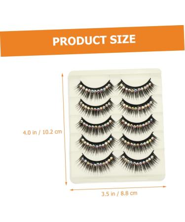 DRESSOOS 10 Pairs Diamond False Eyelashes Exaggerated Eyelashes False Lash Gems Eyelash Cosmetic Lashes Performance Eyelash Women Eyelash Rhinestone Eyelashes Lash Extensions Fake Lashes - Buy Online on SooperMarket.com