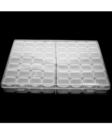 KVSERT 2X 56 Grid Tool Diy Removable Clear Plastic Organizer Nail Art Rhinestone - Buy Online on SooperMarket.com