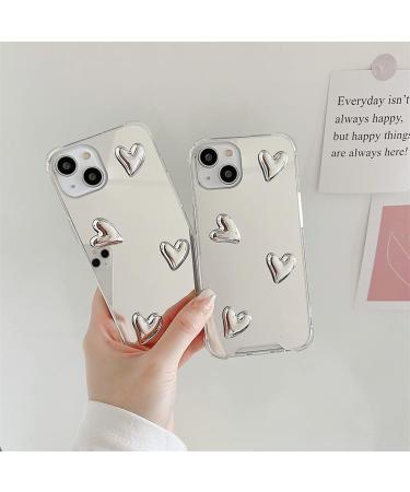 Shinymore iPhone 14 Mirror Case - Cute Heart Soft Silicone Cover Shockproof & Protective for Women & Girls - Buy Online on SooperMarket.com