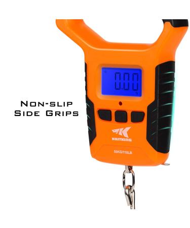 KastKing Fish Scale  Water Resistant Digital Scale with Ruler  110lb Capacity  Dual Mode  Pounds/Ounces & Kilograms  Light  Strong ABS Frame  Non-Slip Handle  Retractable 38 inch Tape Measure - Buy Online on SooperMarket.com