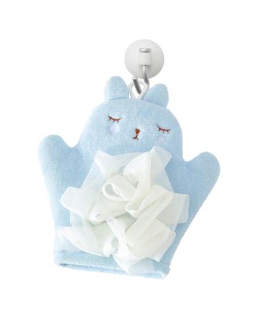 Neamou Kid Shower Brush Girls Soft Body Wash Sponge Comfortable Kid Body Wash Sponge Children's Body Wash Sponge for A Fun Bath Time Blue