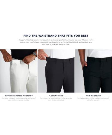 Haggar Men's Cool 18 Straight Fit Flat Front Shorts 32 - Black Classic Style - Buy Online on SooperMarket.com