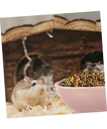 KICHOUSE 2pcs Hamster Food Plate Hamster Cage Accessories Bunny Food Hawaiian Food Hamster Bath Bowl Ceramic Rat Bowl Pet Bowl Small Cat Bowl Hamster Supplies Food Bowl for Cats Ceramics medium Pink - Buy Online on SooperMarket.com