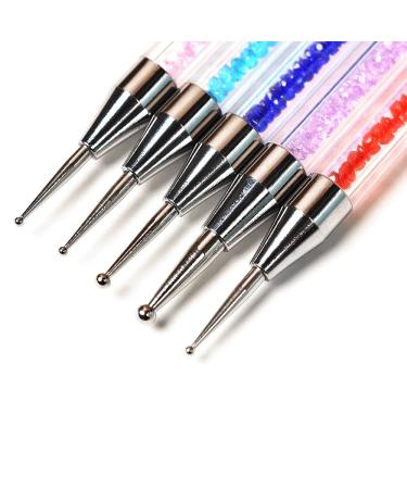 KADS 5 pc 2 Way Dotting Pen Tool Nail Art Tip Dot Paint Manicure kit