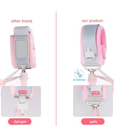 8.2ft Anti Lost Wrist Link for Child Safety - Toddler Leash with Key Lock - Pink - Buy Online on SooperMarket.com