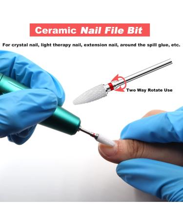 Fantexy 3/32 Ceramic Nail Drill Bit - Remove Acrylic & Hard Gels Safely | White Cone Nail File for Manicure & Pedicure | Fine Cuticle Cleaner - Buy Online on SooperMarket.com