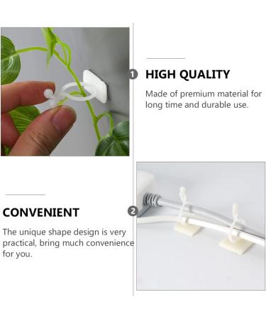 OSALADI 300 Pcs Adhesive Wire Holder Suction Cup Holder Cord Holders Plant Fixing Tools Power Cable To Climb 3.5X2X2CM White - Buy Online on SooperMarket.com