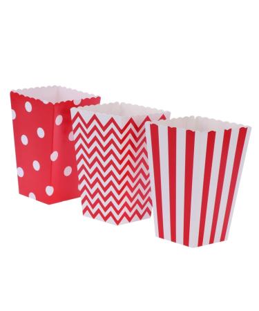 KOMBIUDA 48pcs Gift Bag Candy Bar Bag Party Candy Cartons Popcorn Carton Candy Buffet Bags Party Bag Disposable Chicken Popcorn Box medium Red