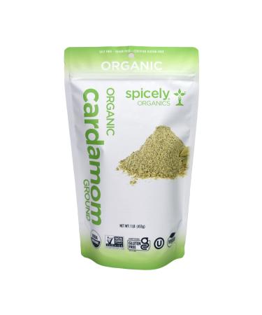 Spicely Organic Cardamom Ground 1 Lb Bag Certified Gluten Free 1 Pound (Pack of 1)