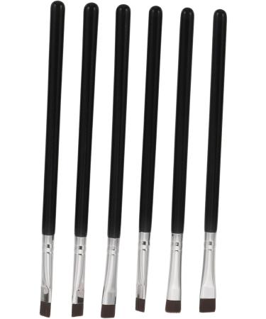 Baluue 18 Pcs Flat Eyebrow Brush Eyeliner Makeup Brush Travel Makeup Brush Eye Brush Artificial Fiber Black - Buy Online on SooperMarket.com