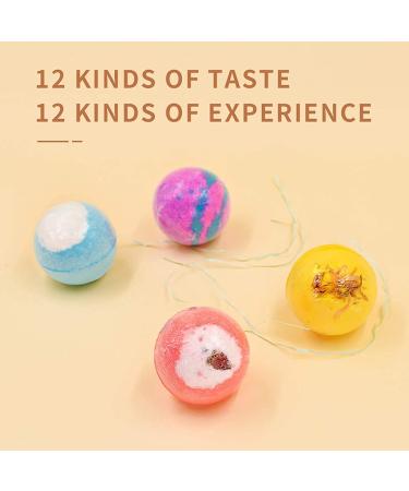 Handmade Bath Bombs Gift Set with Natural Essential Oils - Perfect Birthday Gift for Women, Kids, Men - 12 Piece Bubble Bath Bombs Set - Buy Online on SooperMarket.com