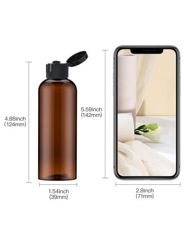 TOUREAL 100ML Bernstein Travel Bottles Set - 5 Empty Plastic Bottles with Flip Cap & Funnel for Cosmetics - International Shipping Available - Buy Online on SooperMarket.com