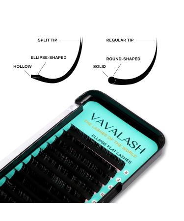 Ellipse CC 0.15 13mm Flat Eyelash Extensions - Lightweight Matte Black Mink Lashes - Buy Online on SooperMarket.com