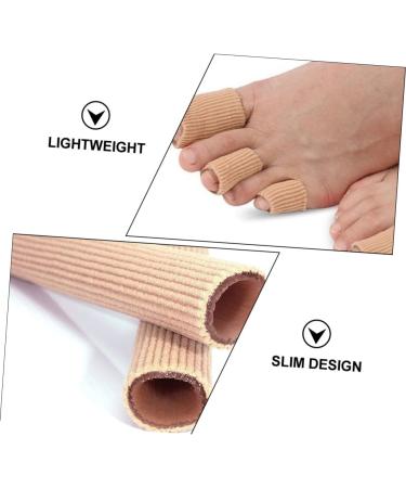 Plafope 2pcs Gel Finger Toe Cover - Silicone Thumb Protector Bandages for Finger Support and Wound Healing - Flesh Color - Buy Online on SooperMarket.com