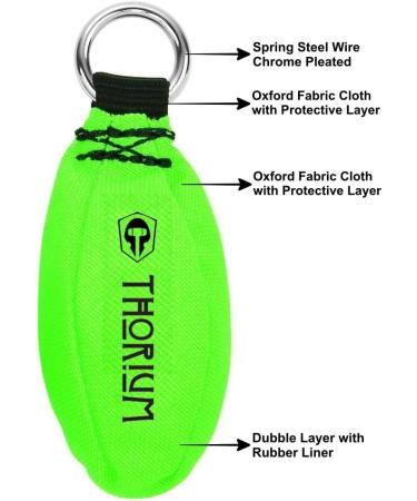 THORIUM Slingshot Launcher Arborist Throw Weight Bag Pouch Set Kit - Bright Green 16oz/450g +150' Bonus Throw Line Rope - Buy Online on SooperMarket.com