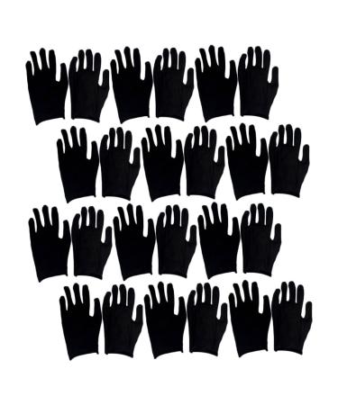 OSALADI 12 Pairs Elastic Cotton Gloves Cotton Hand Gloves Working Gloves BBQ Gloves Labour Protection Gloves Cotton Gloves Medical Grilling Gloves Safty Gloves Full Finger Hardy Man 19x10cm