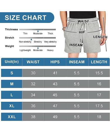 NIMENJOJA Mens 5.5 Athletic Gym Shorts - Grey Zipper Pocket Sweat Shorts - Buy Online on SooperMarket.com