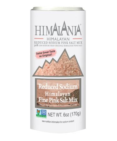 Natierra Himalania Reduced Sodium Himalayan Fine Pink Salt Mix Shaker | Unrefined & Non-GMO | 6 Ounce